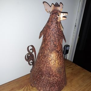 Rustic tin farmhouse rooster